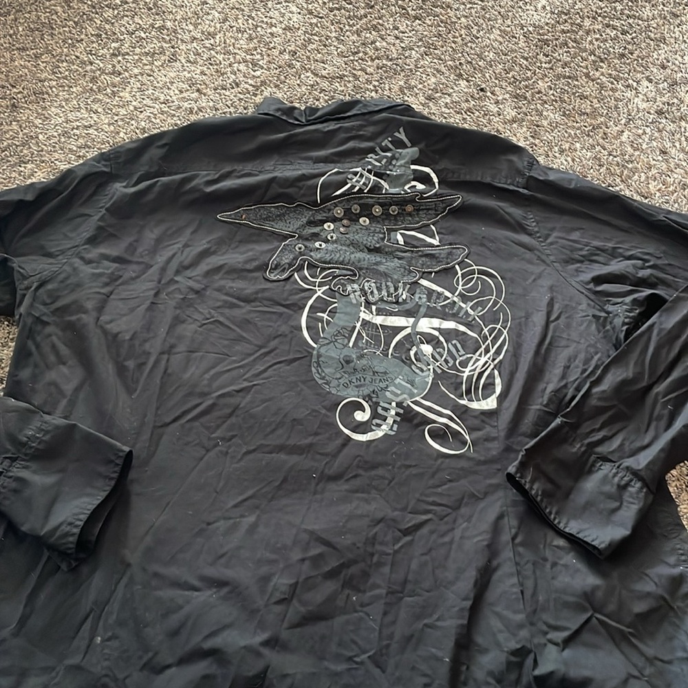 DKNY men’s button down, 2XL, design on back as shown in pic
